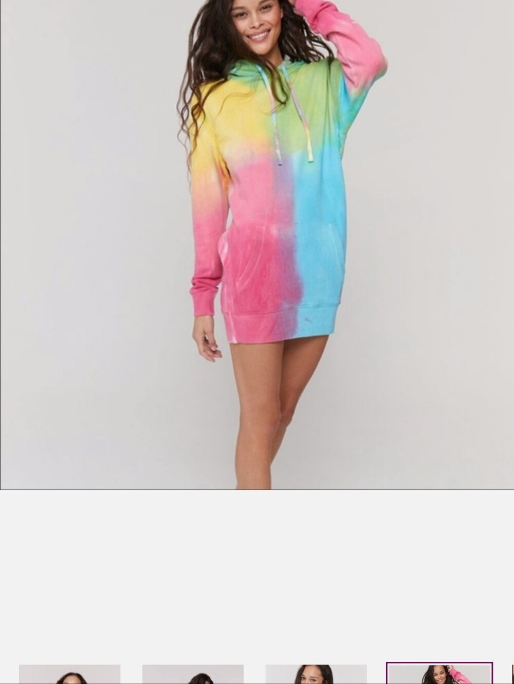 Pink Collection Tie-Dye Hooded Sweatshirt - Multicolor